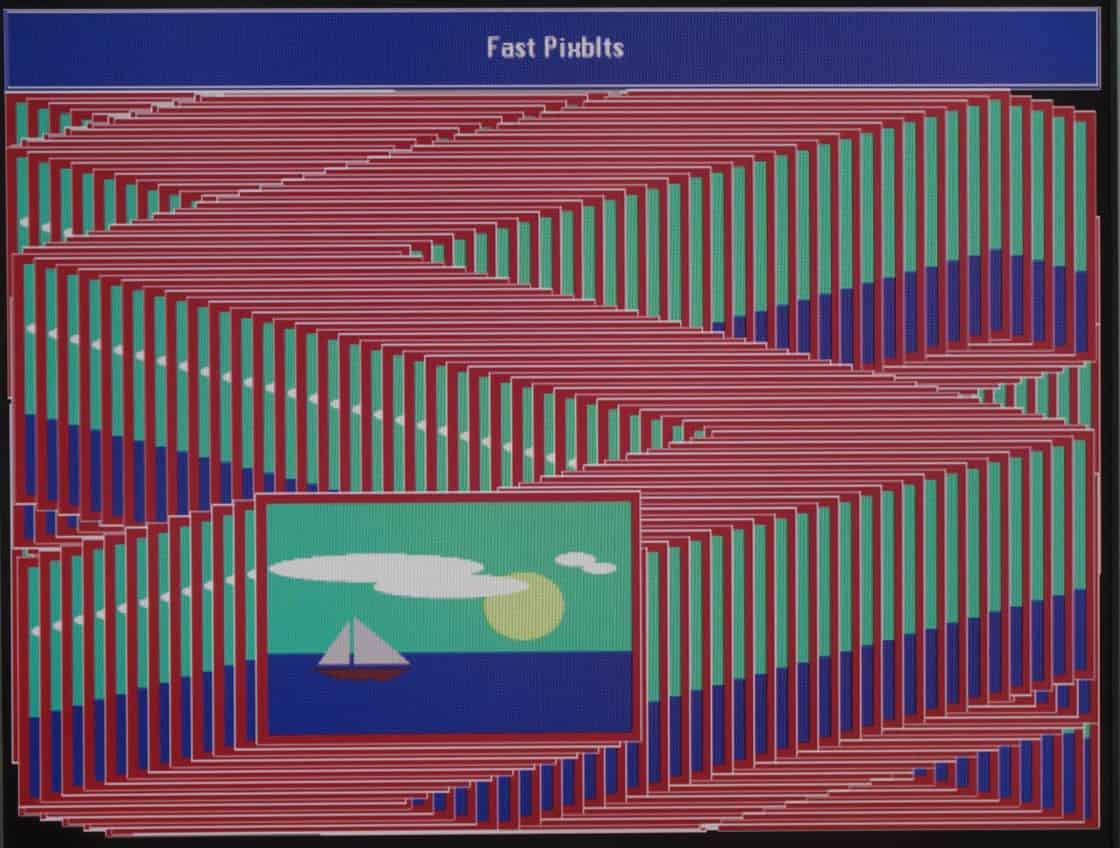 TMS340 TIGA PixBlts demo screen