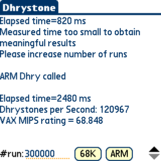 Dhrystone on ARM