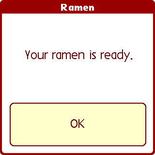 Ramen alarm window